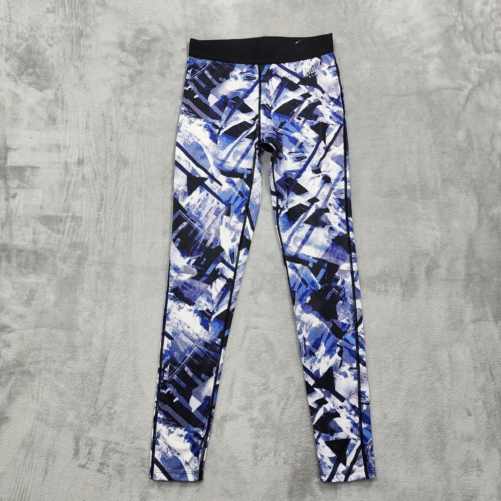 Everlast Sport Leggings Womens S Blue Abstract Ankle Yoga Gym Running Workout